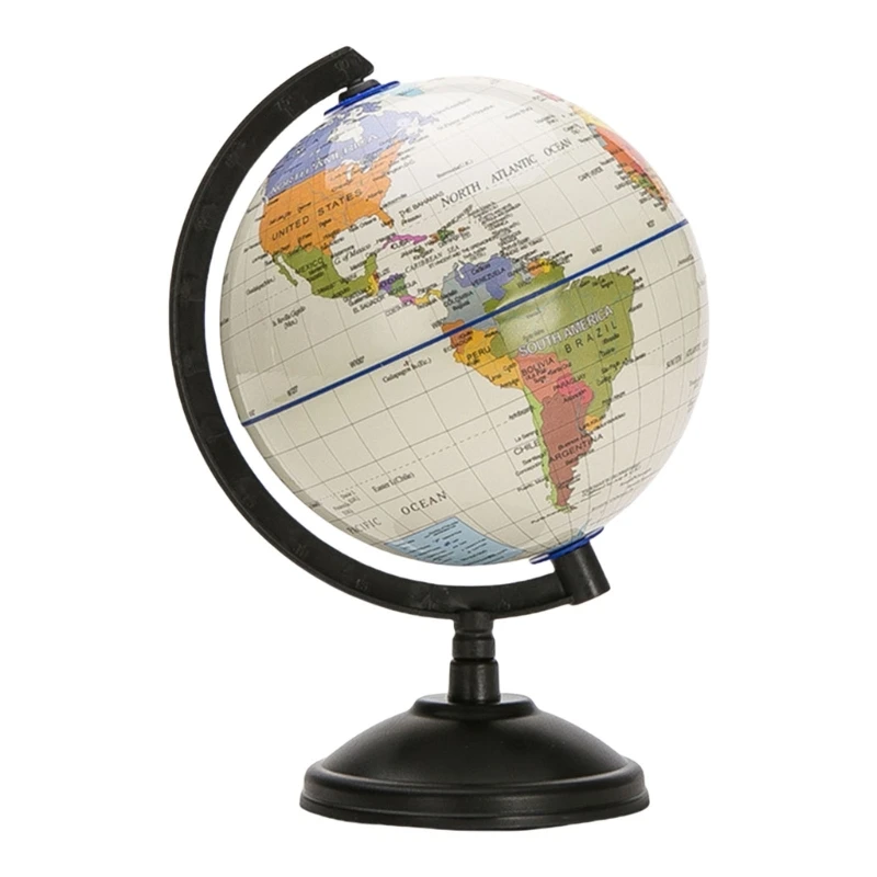 

Desktop World Map Globes with Stand for Kid Learning, 360 Rotating World Globes