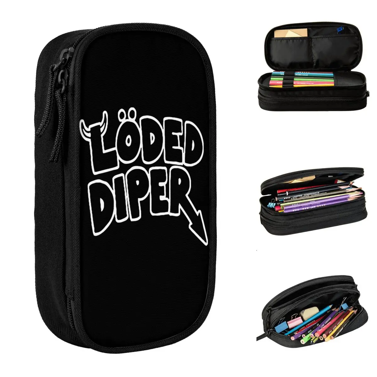 Music Band Rodrick Rules Wimpy Kid Pencil Case Loded Diper Pencil Box Pen Holder for Girls Boys Bag Students School Accessories