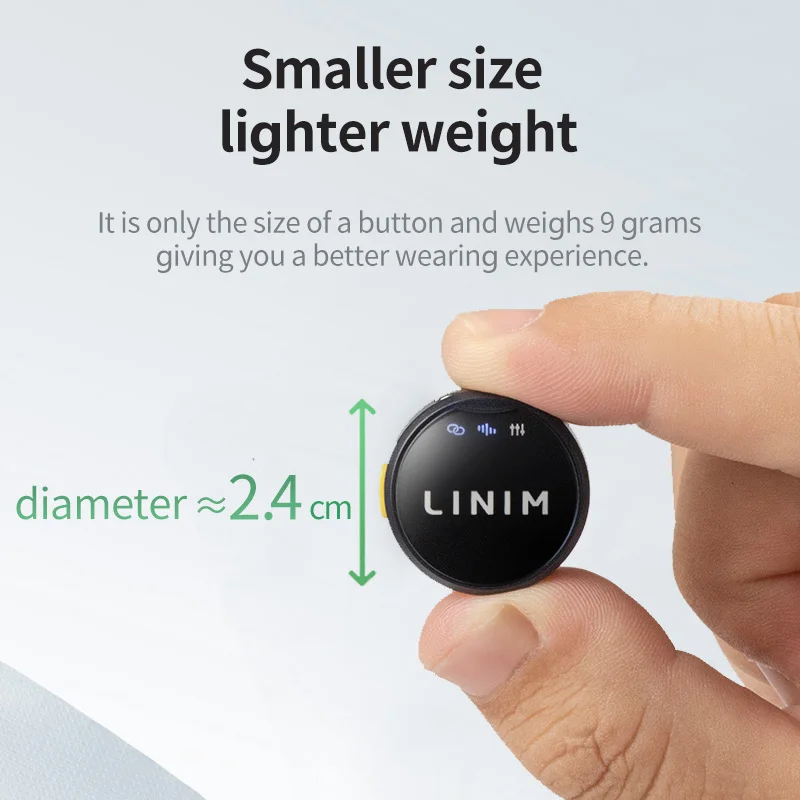 LINIM ميكروفون لاسلكي Lavalier إلغاء الضوضاء بطارية 23H لكاميرا iPhone Type-C لمقابلة Vlog البث المباشر M8 #3
