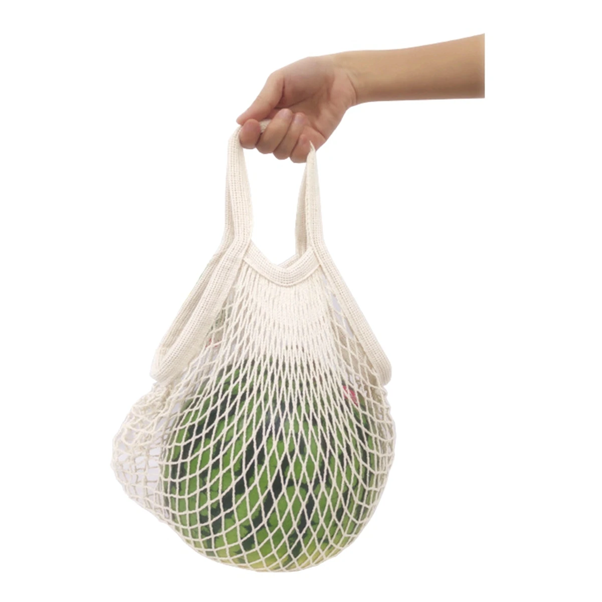 Portable Shopping Mesh Bags For Net Bag Fruit Vegetable Washable Storage Eco-friendly Handbag Cotton Foldable Bag For Shopping