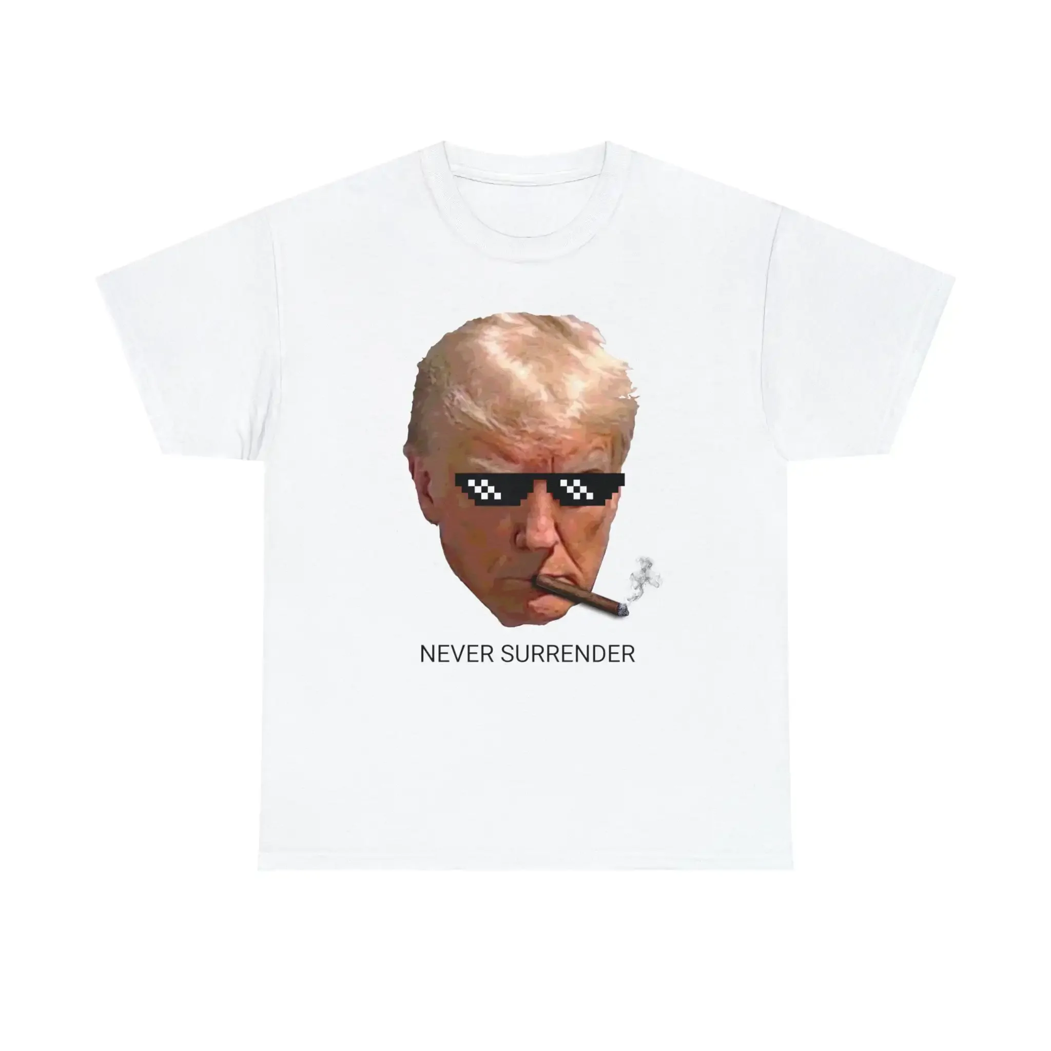 Trump Mugshot Never Surrender Tee Trumpmugshot T-shirt