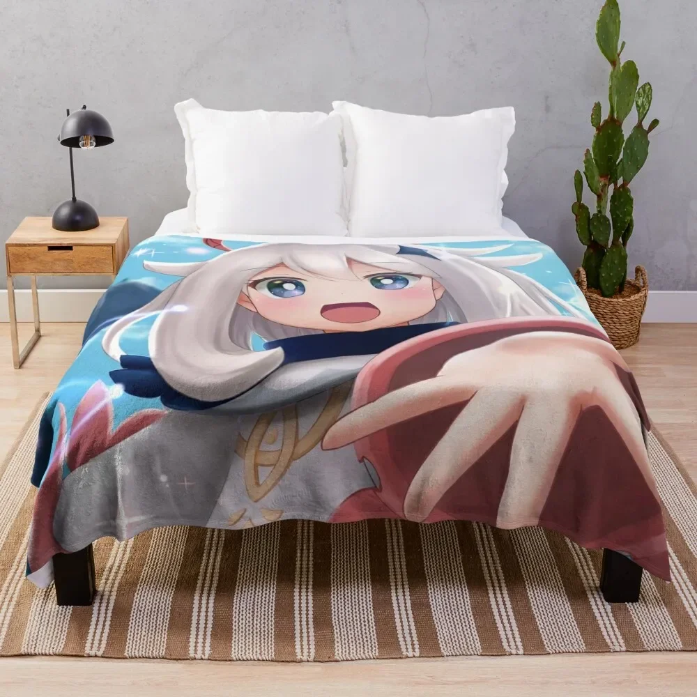 Paimon Genshin Impact Throw Blanket For Baby Comforter Travel cosplay anime Blankets