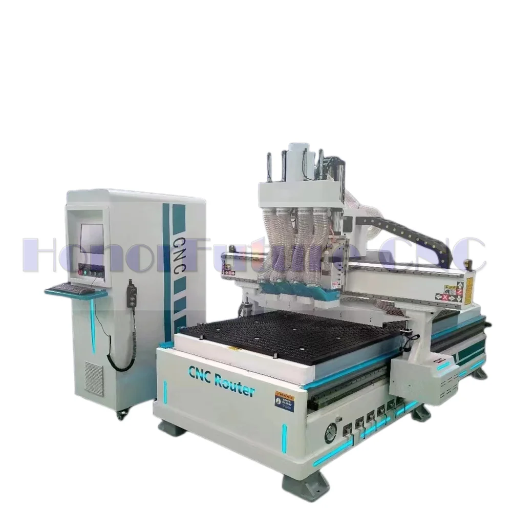 

Chinese Atc System Multi Head Carving 4 Process Wood Router With 6Kw Spindle Cnc Router For Furniture Making