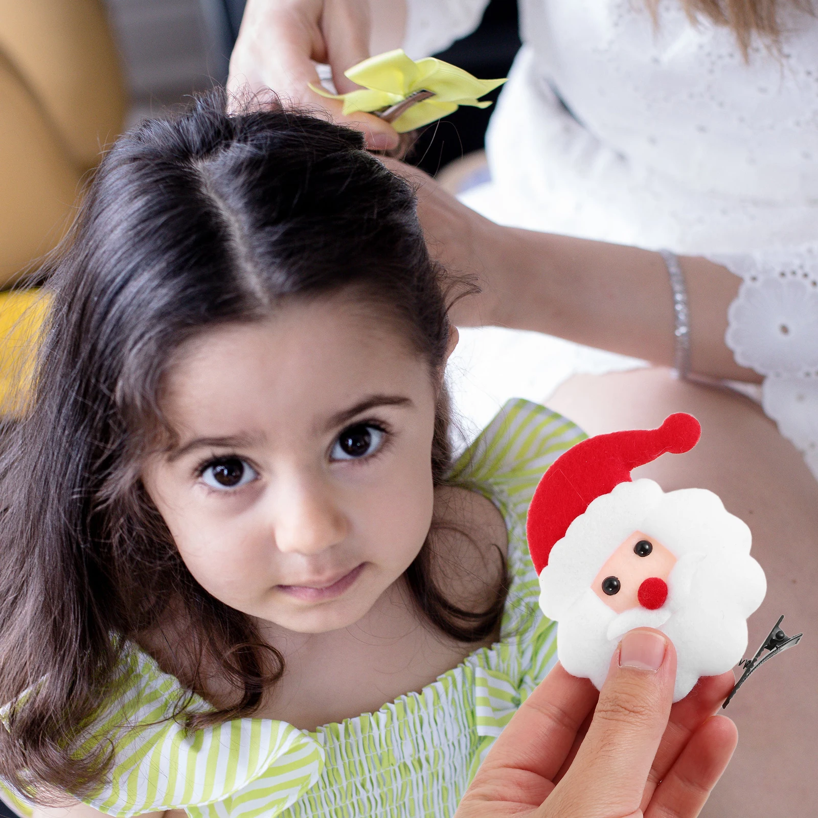 

9pcs Christmas Hair Clips For Women Girls Santa Deer Reindeer Antler Barrettes Party Accessories Hair Pins Durable Portable