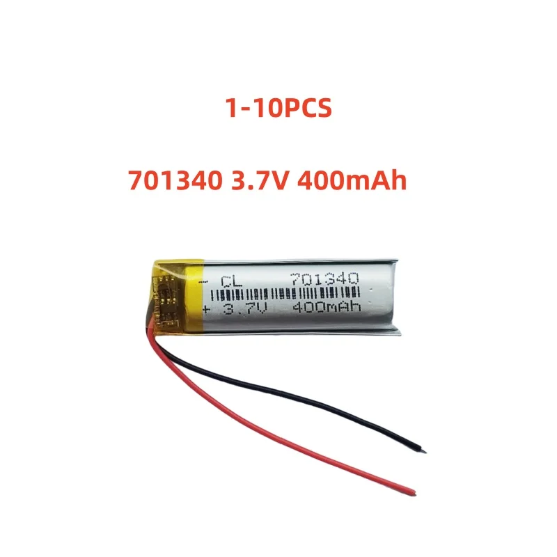 

701340 3.7V 400mAh Small Size Lipo Rechargeable Battery Lithium Polymer For MP3 Bluetooth MID headset headphone video pen