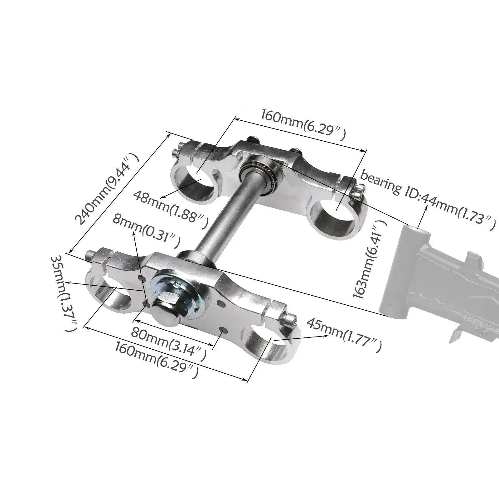 Motorcycle 14''+17'' Wheel Tyre Swingarm Front Fork Triple Tree Disc Rotor for KX YZ85 RM80  ATV Quad Buggy Cart Trike