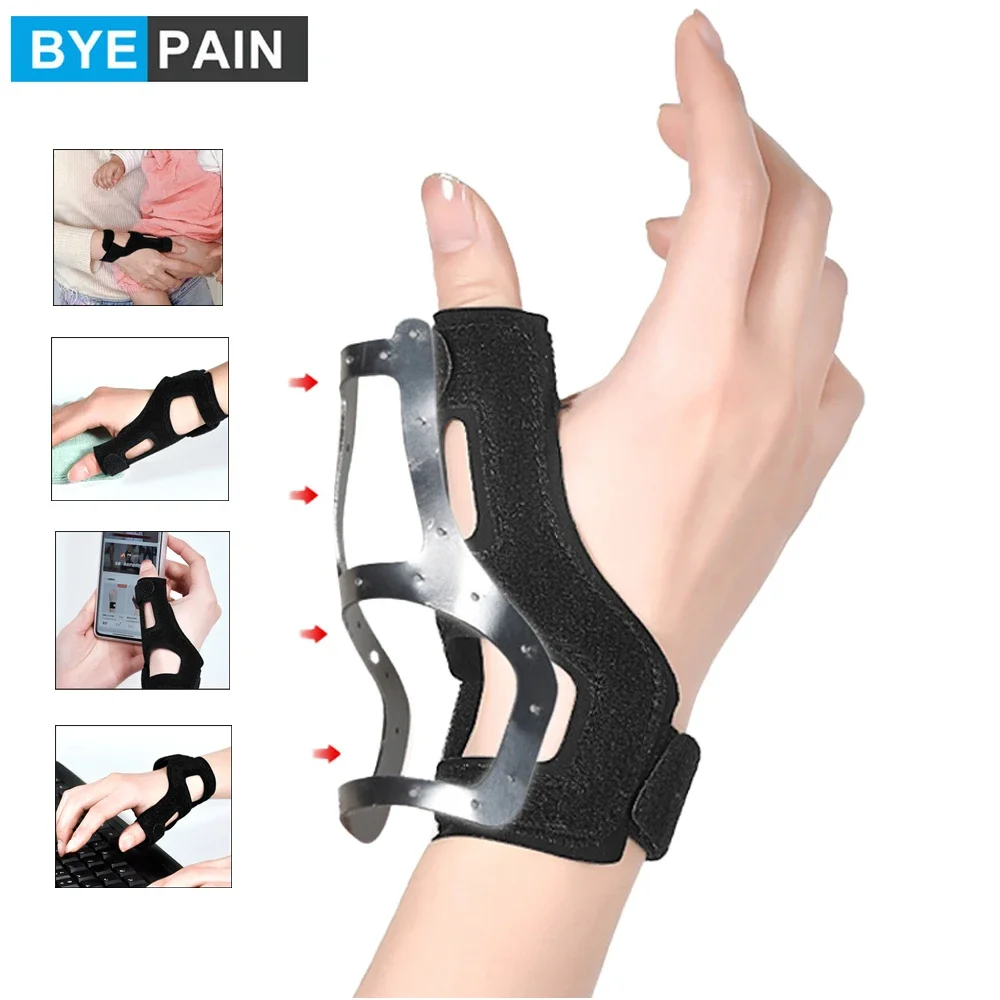 

Thumb Support Brace-Waterproof Semi-rigid Stabilizer Splint for Tendonitis,De Quervains,Arthritis,Trigger Finger,Fits both hands