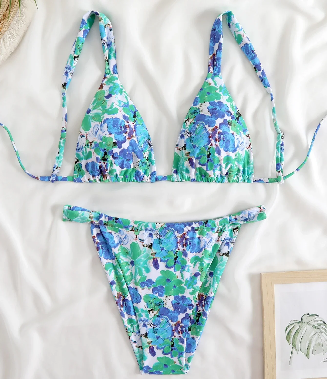 Sexy leopardo impressão triângulo conjunto de biquíni feminino biquini bandagem beachwear split maiô biquinis de mujer Куlvьник Ж бра 2025