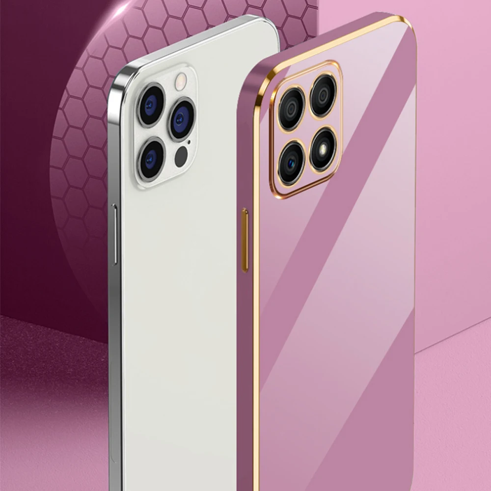 Picture 3: For Honor 70 Lite Case Honor 70 Lite Cover Luxury Square Plating Honor 70 Phone Case RBN-NX1 Shockproof Honor 50 Lite Back Cover
