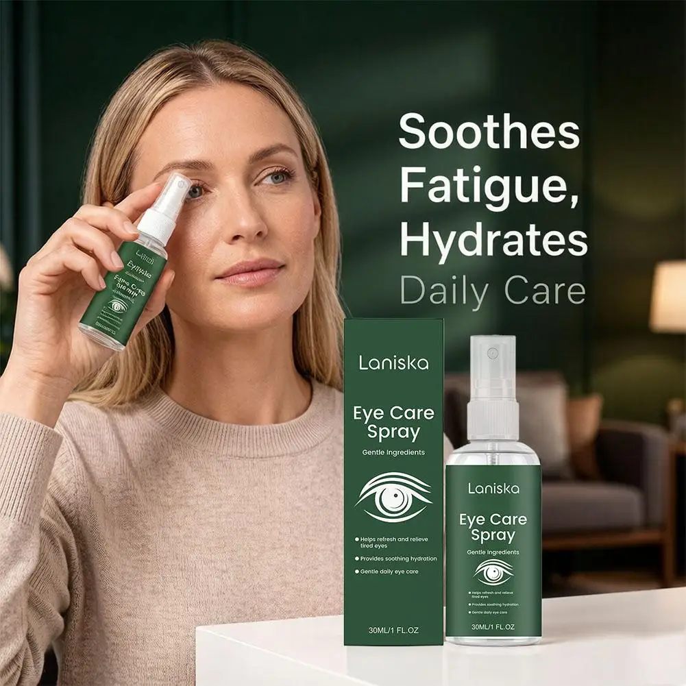 30ml Lutein Eye Care Spray Hydrating & Soothing Mist for Tired Eyes Relieves Fatigue & Dryness Portable Daily Eye Care Spray