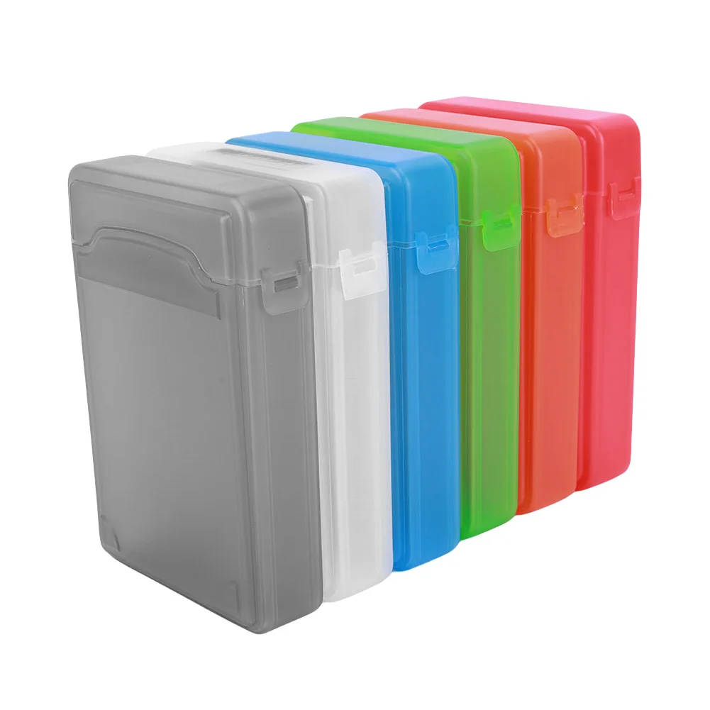 3.5 Inch IDE SATA HDD Hard Drive Disk Storage Box Case Cover  Plastic External Hard Drive Disk Storage Box Multi Color