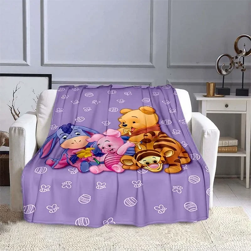 Disney Winnie The Pooh  Printed Blanket Children Adult Blanket Soft and Warm Bedding for Bed Sofa Outdoor Travel Cover Blanket