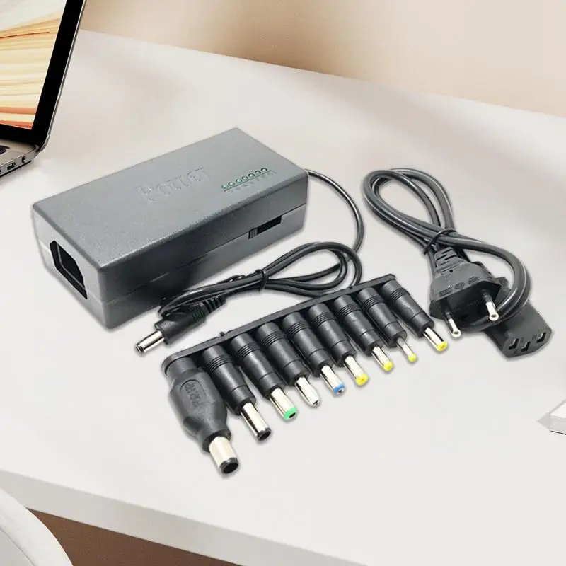Laptop Charger Adapter Multi Port Universal Laptop Charging Adapter With 9 Tips Adjusted 12-24V Laptop Electricity Adapter