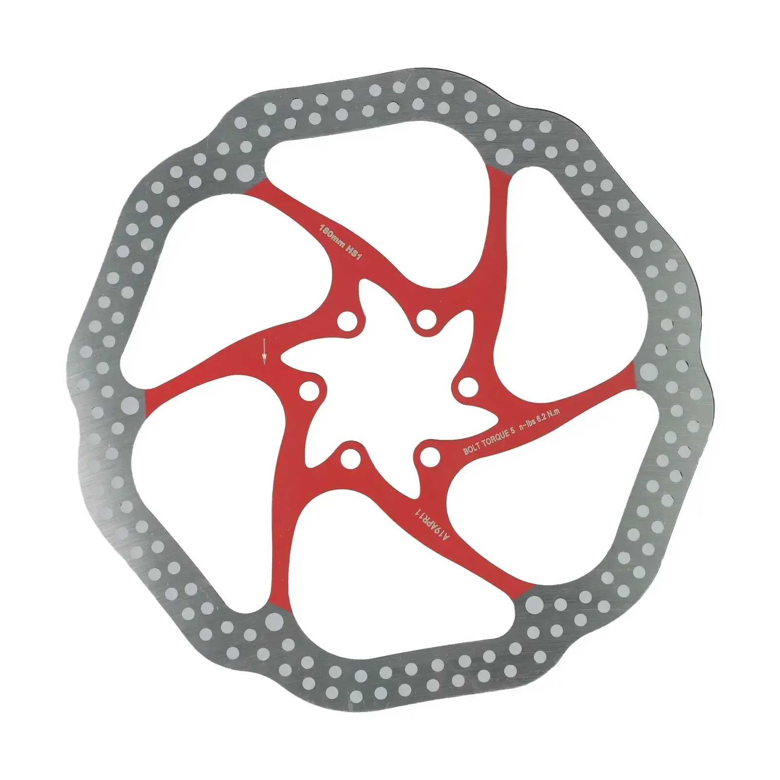 Reinforced Steel Bike Brake Rotors - Stainless Steel Construction  6 Hole Installation  Red/Yellow/Blue/Green Colors