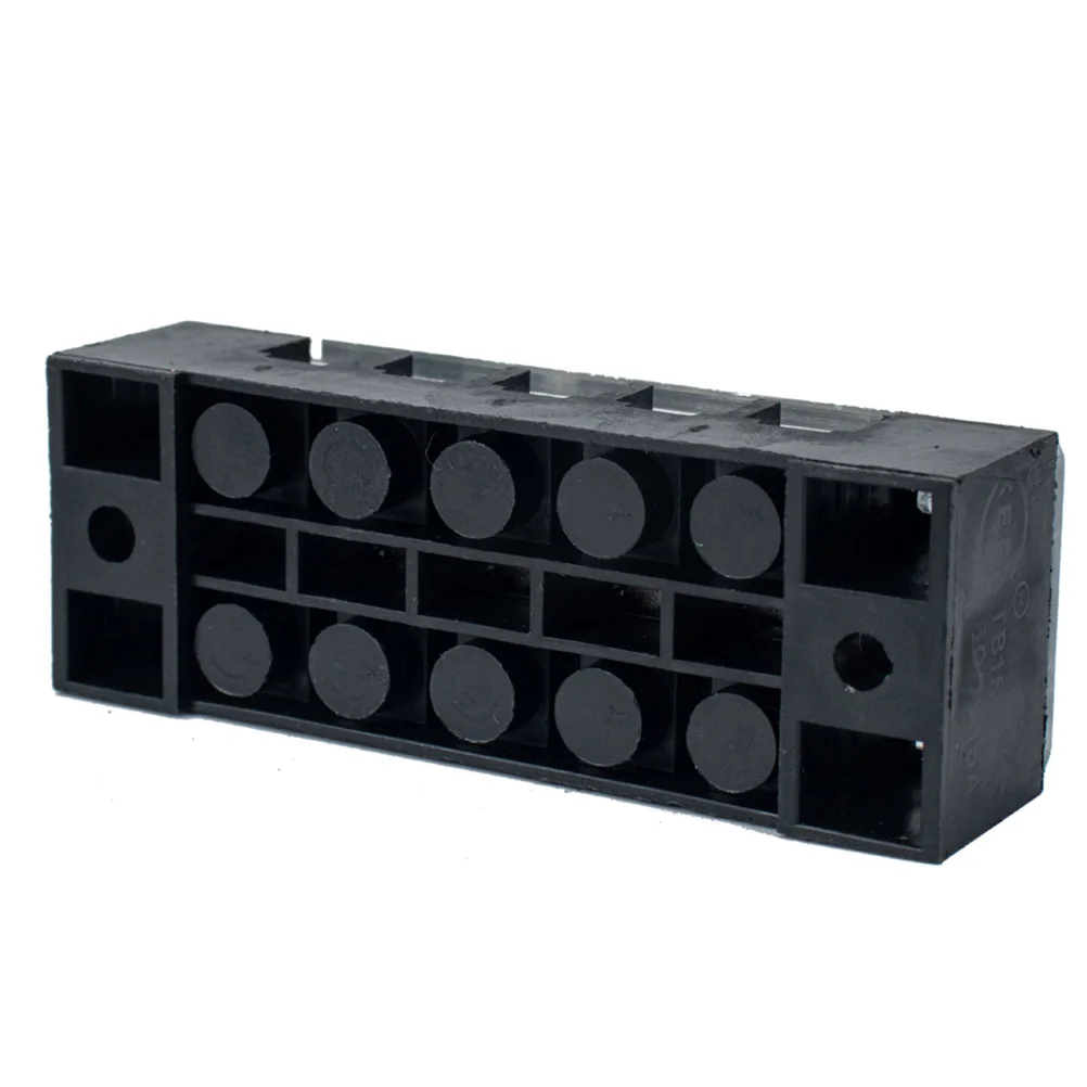 

5P Terminal Block Power Connector Kit 5 Sets Insulated Barrier Strip Screw Terminals Car Circuit Blocks Wiring Accessories Safe