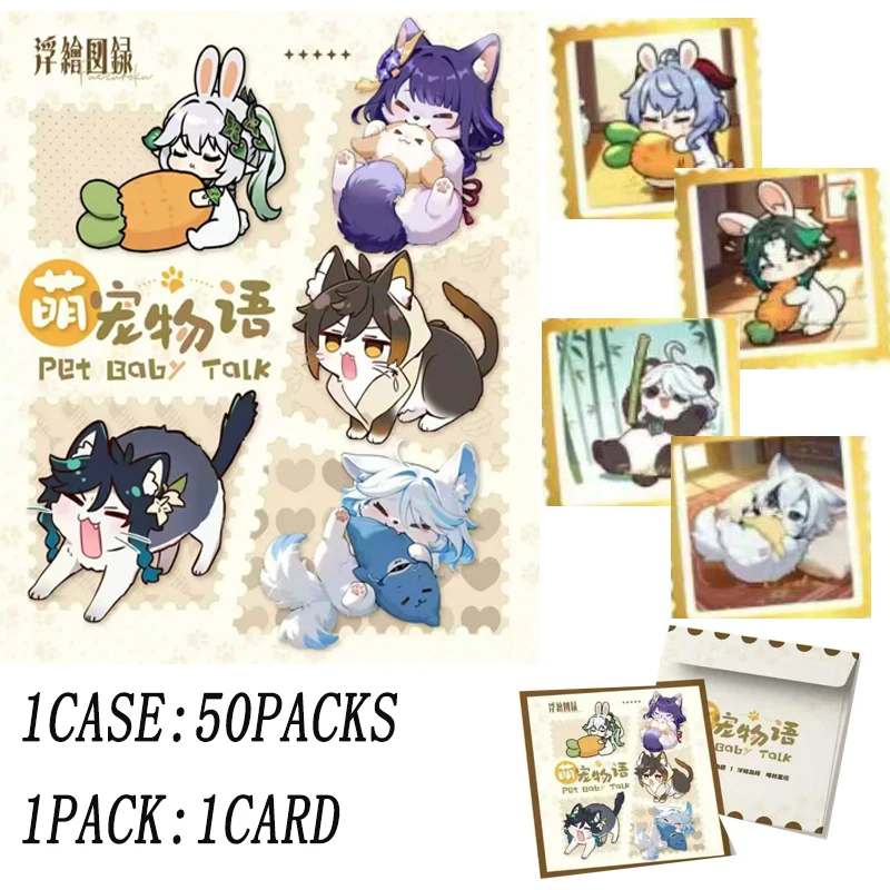 

Wholesale Genshin Impact Metal Stamp Bookmarks 8 Pet Series Collection Alloy Charm Tags Cute Character Set Limited Edition