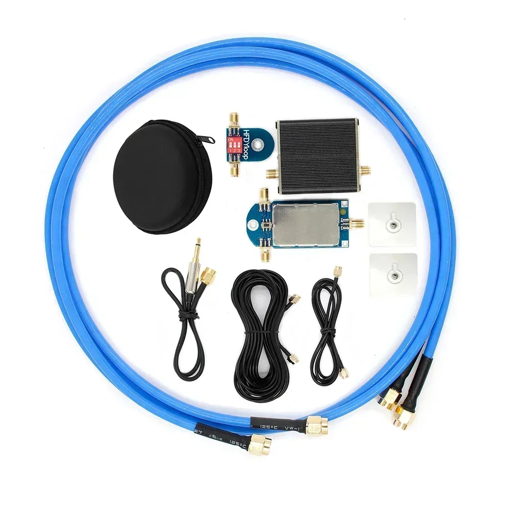 50K-500MHz Full-band Ring Active Receiving Antenna HF AM FM VHF UHF Small Loop Antenna Board SMA(M)  SMA(F)  9V To 12V