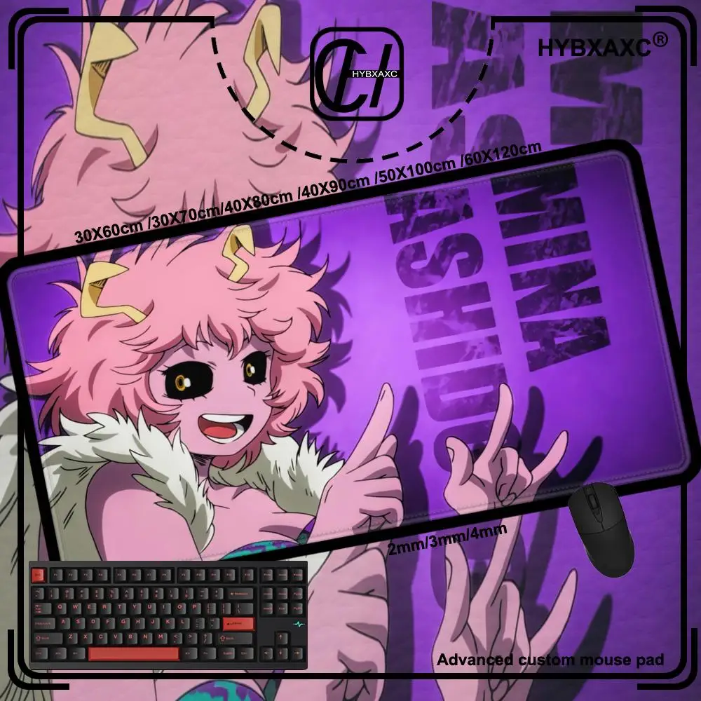 

Mina Ashido My Hero Academia Коврик для мыши Аниме Девушка Коврик для ноутбука Симпатичный большой игровой коврик для мыши для ПК HD Печать Коврики для клавиатуры