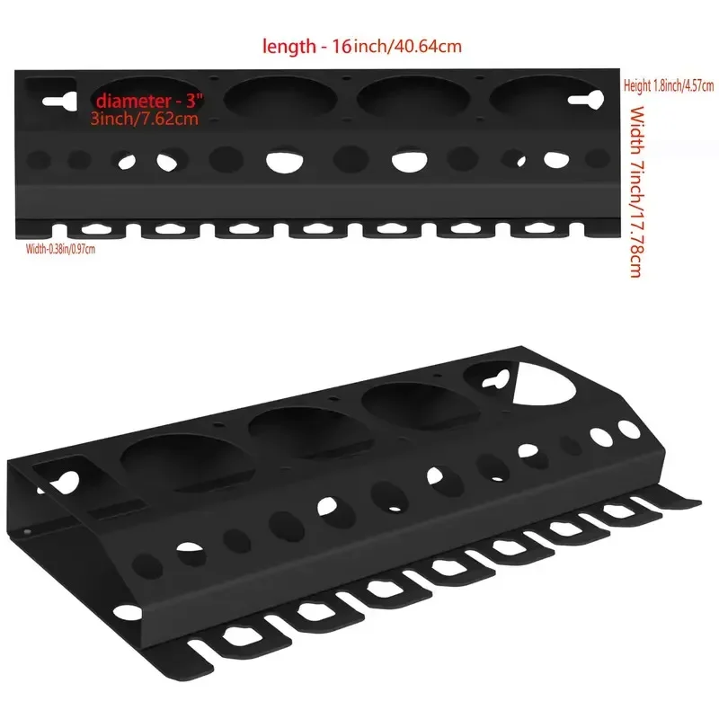 Support de stockage de bouteilles-organisateur de bouteilles de brosse et de pulvérisation de détail, porte-outil pneumatique pour garage, atelier et lavage de voiture
