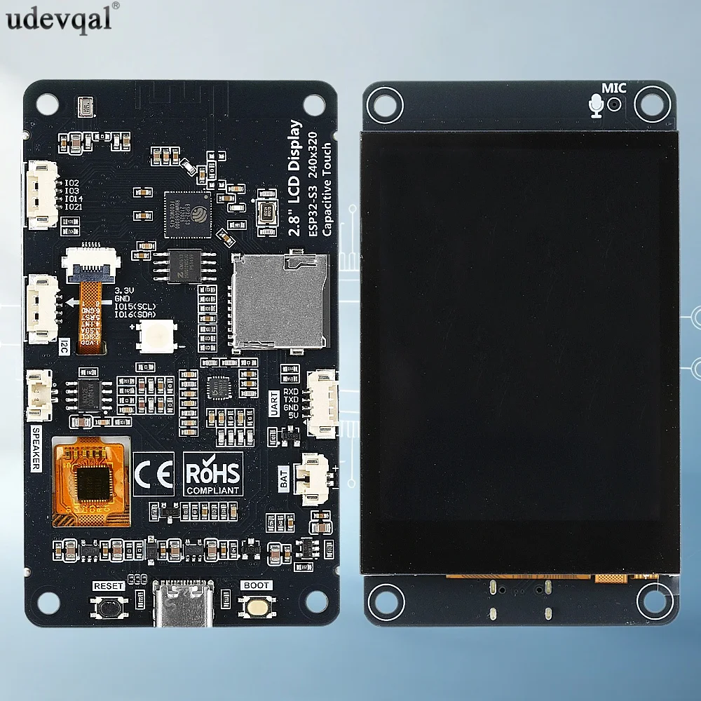 2.8 Inch ESP32 S3 Development Board with WiFi Bluetooth Smart Display TFT Module Touch Screen 240Mhz Speaker UART Interface