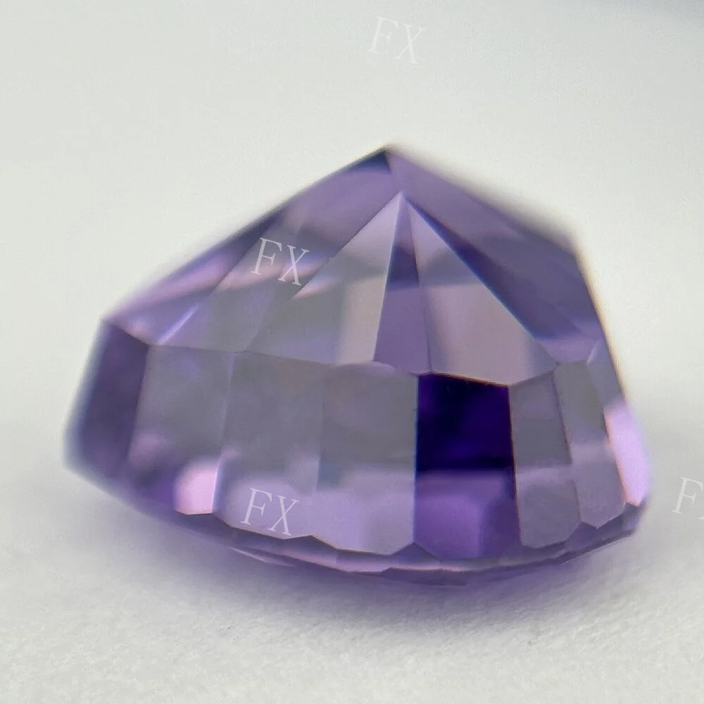 Heart Shape Crushed Ice Cutting 6x6~12x12mm Violet Top Quality Cubic Zirconia Gemstone Stone For Jewelry Rings Making