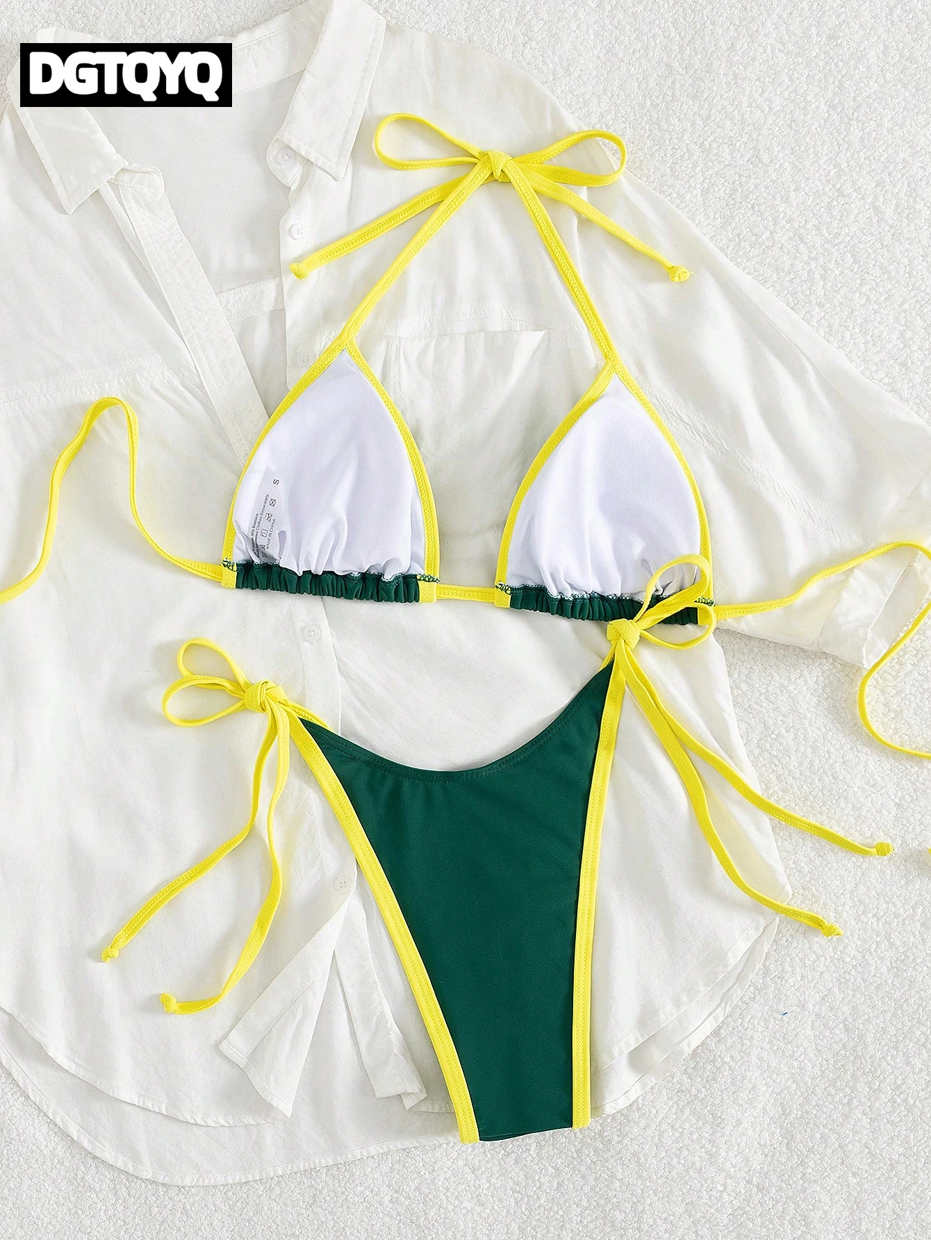 Sexy  Contrast Color Separates Micro Bikini 2026 Women's Swimsuit Female Swimwear Mini Thong Bikinis Set Two-piece Bathing Suit