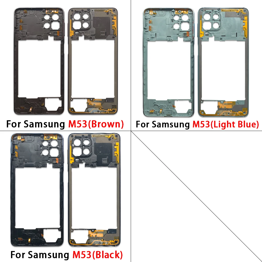 NEW Middle Frame Holder Housing Replacement Repair Parts For Samsung M23 M52 M53 5G M236B M536 M51 M62 F62