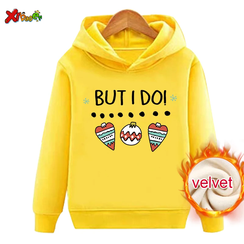 Hoodie Family Christmas Matching Outfits Sweater Clothing Red Warm Winter Children Sweatshirt Pullover Plus Velvet Couple Outfit