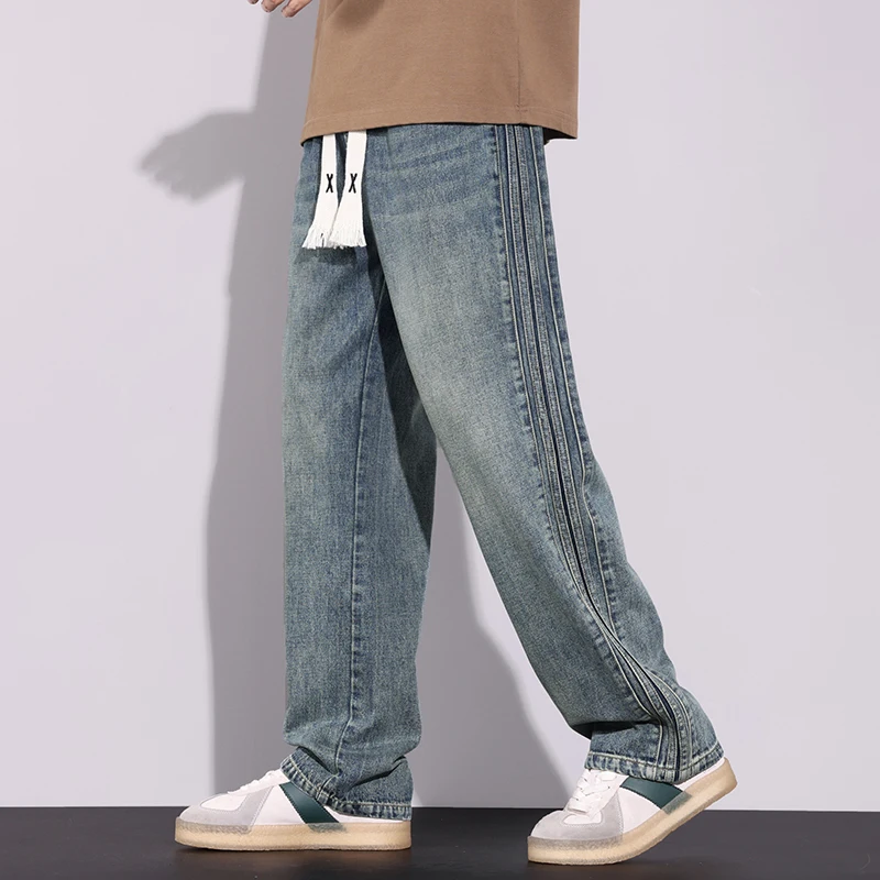 2026 Spring/summer Jeans Men Straight Leg Loose Casual Pants Korean Version Trendy Versatile Trousers