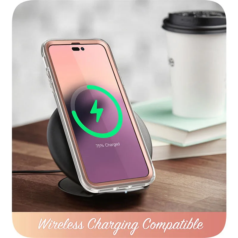 Picture 6: For iPhone 14 Pro Case 6.1 inch (2022) I-BLASON Cosmo Full-Body Glitter Marble Bumper Case with Built-in Screen Protector