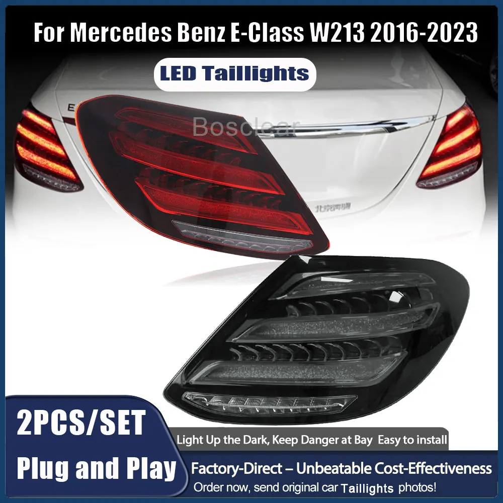 

2pcs For Benz E-Class W213 E200 E260 E300 2016-2020 LED Car Taillight Assembly Upgrade Dynamic Flashing Signal Light Accessories