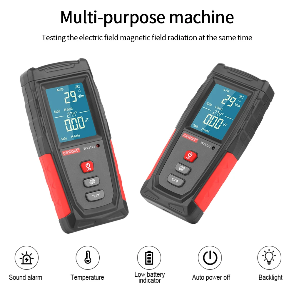 

New Electromagnetic Field Radiation Detector Tester Emf Meter Rechargeable Handheld Portable Counter Emission Dosimeter Computer