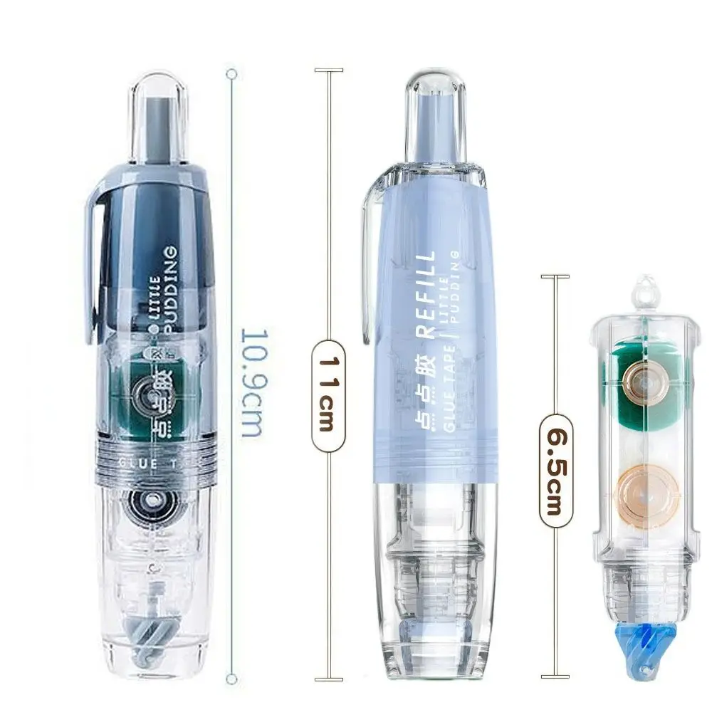 Eraserable Dispensing Glue Portable Replaceable Correction Belt Type Double-Sided Glue Press-type Dispensing Pen School Office