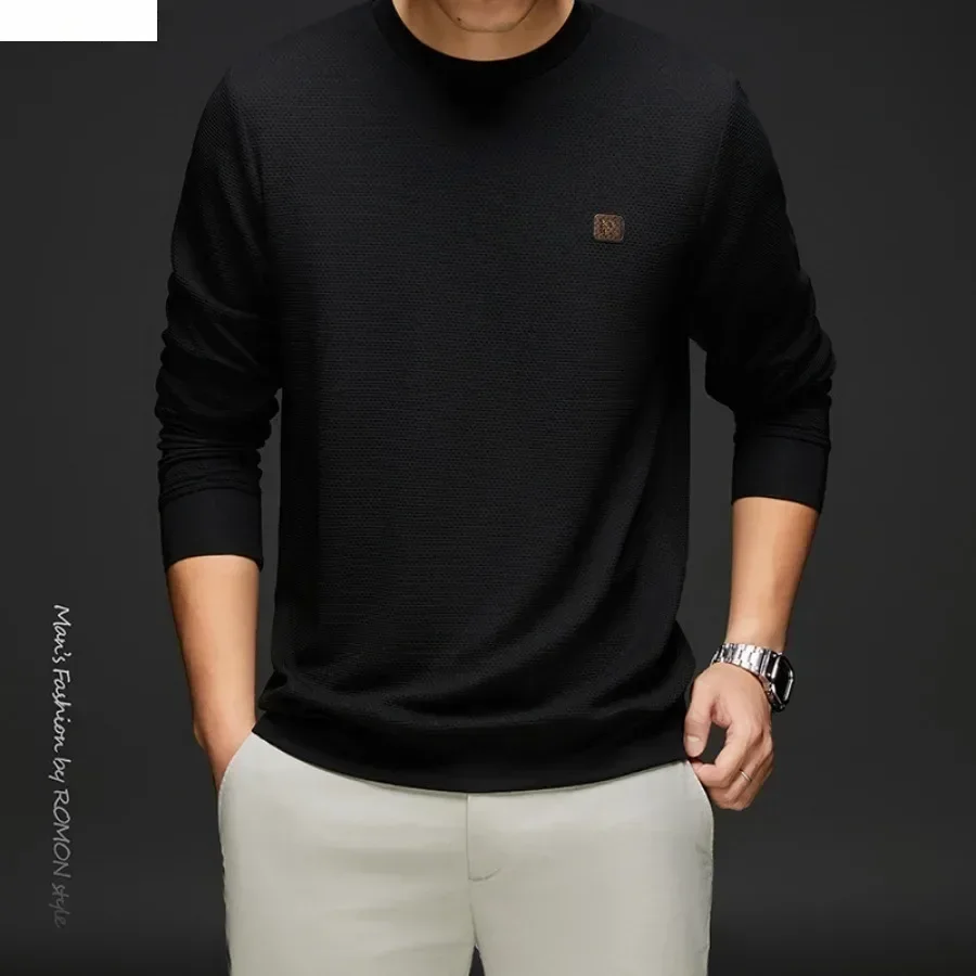 New Men's Knitwear Sweaters Autumn Winter Warm Bottoming Pullovers Solid O-neck Soft Knit Tops Fashion Versatile Sweater for Men