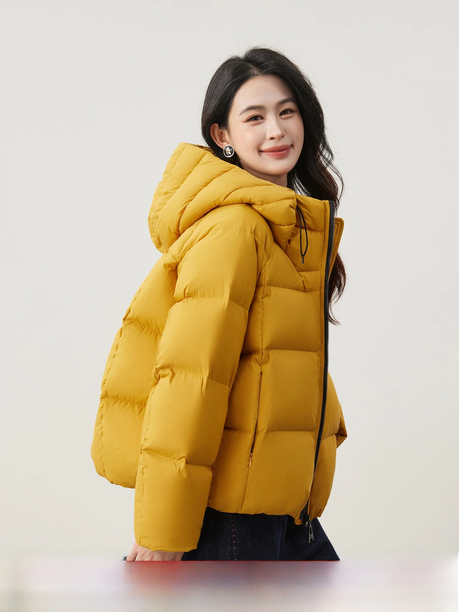 

Высококачественная легкая женская пуховая куртка из 90% белого пуха, универсальное пальто для невысоких, зимняя верхняя одежда