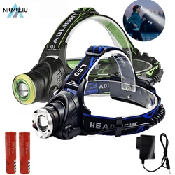 F3 Camping lantern Powerful Headlamp Led Headlamp 18650 Zoom Head Lights Forehead Headlights Rechargeable Torch Fishing Light