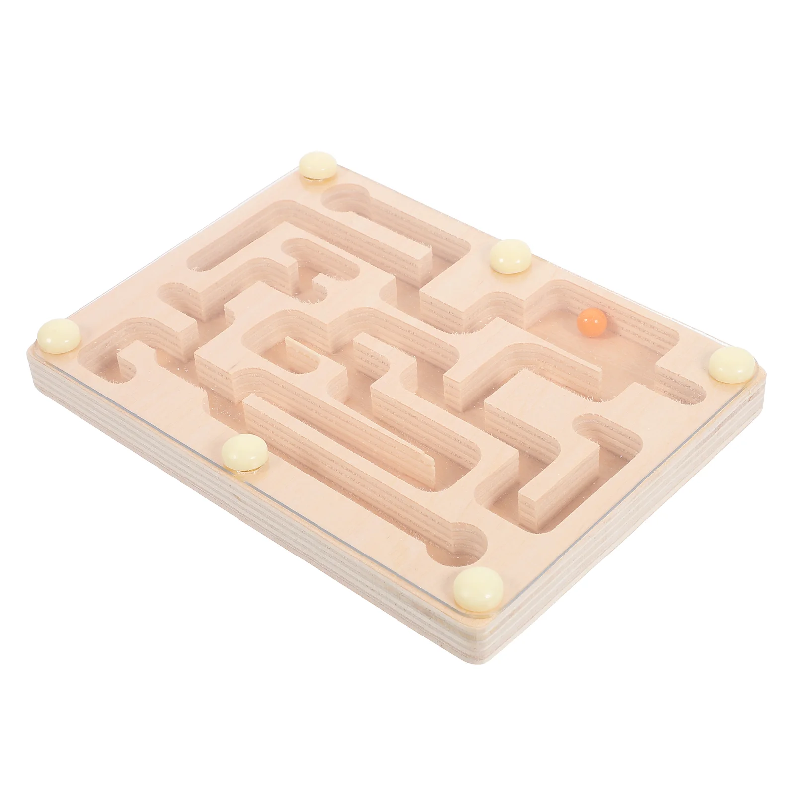 

Bead Balance Game Maze Toy Wooden Board Bead Puzzle Toy for Toddler Kids Maze Board bead maze rolling beads toy