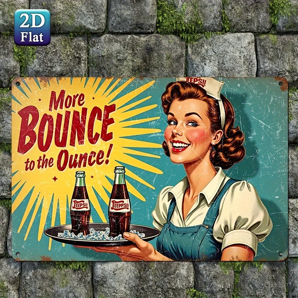 Bohemian Retro Metal Tin Sign - Vintage Wall Decor with 