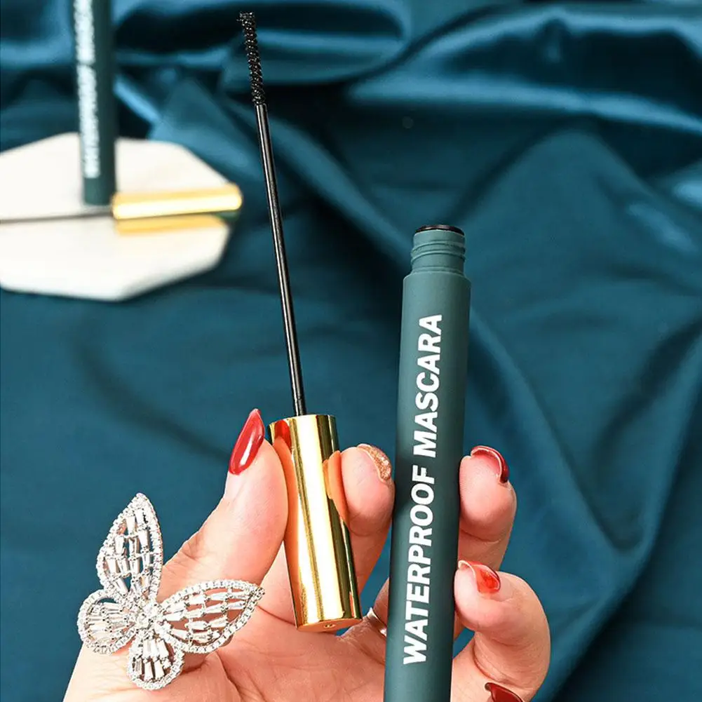 Mascara impermeabile allunga l'estensione delle ciglia Mascara in fibra di seta nera Trucco femminile Mascara cosmetico impermeabile