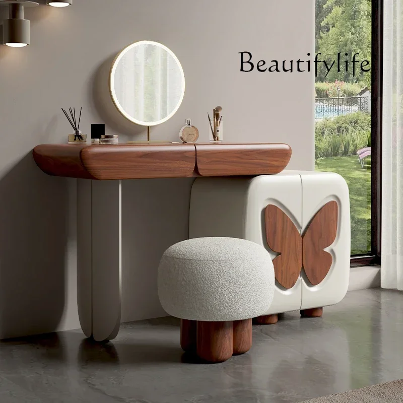 Q All solid wood dresser light luxury high-end bedroom simple modern storage chest integrated small makeup table