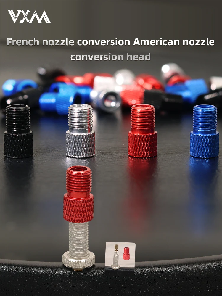 AliExpress VXM Bicycle Aluminum Alloy CNC Bike Valve Adapter Convert Presta Schrader Valve Pump Air Nozzle Tube Tools Cycling Accessories