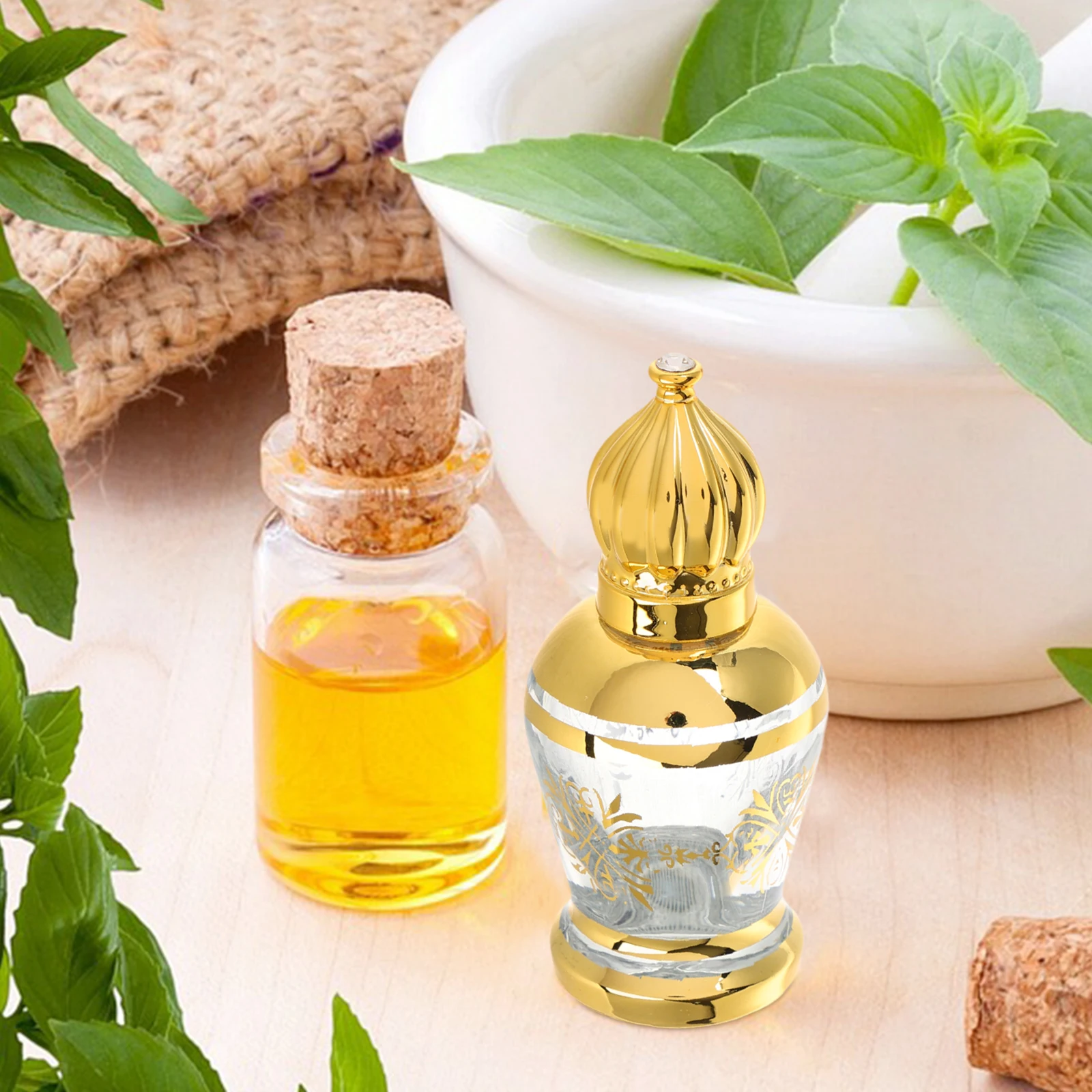 

3pcs Essential Oil Roller Bottles Portable Perfume Travel Refillable Glass Toiletries Essential Oil Roll On Bottles Reusable