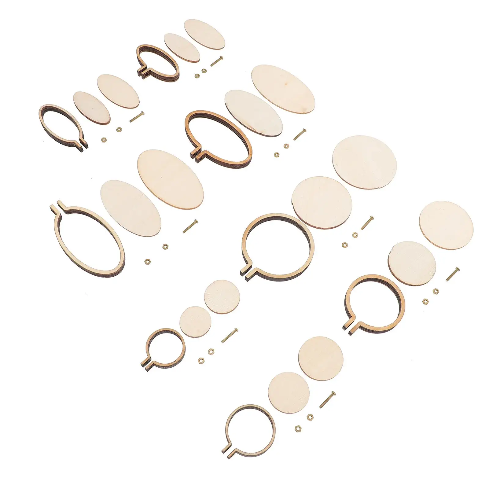 

8 Sets Mini Embroidery Pendants DIY Jewelry Making Findings Crafts Decorations Hanging Hole Easy Operation Beginner Hoops