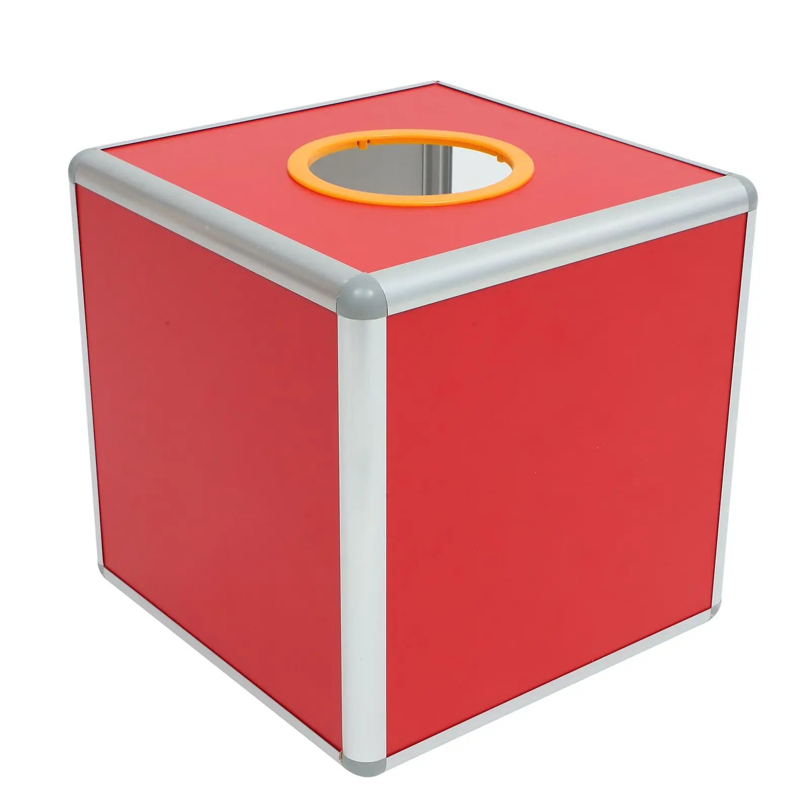 

Container Raffle Prize Box Charity Buckets Aluminum Alloy Birthday Ticket Holder