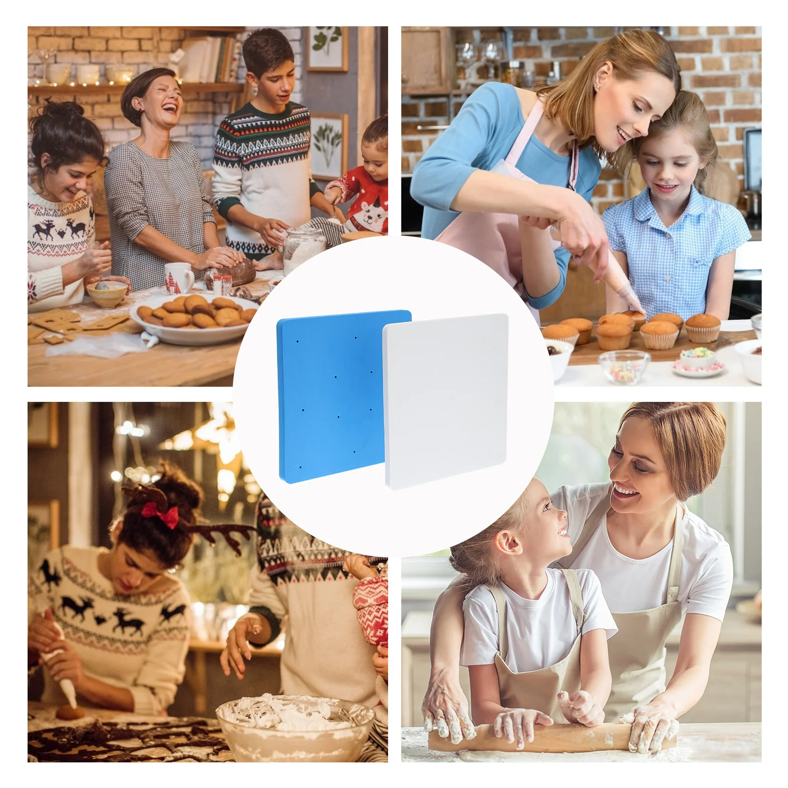 

2pcs 5/12 Holes Sugarcraft Foam Pad For Fondant Flower Shaping Modeling Cake Decoration Non-Stick Reusable Baking Tool