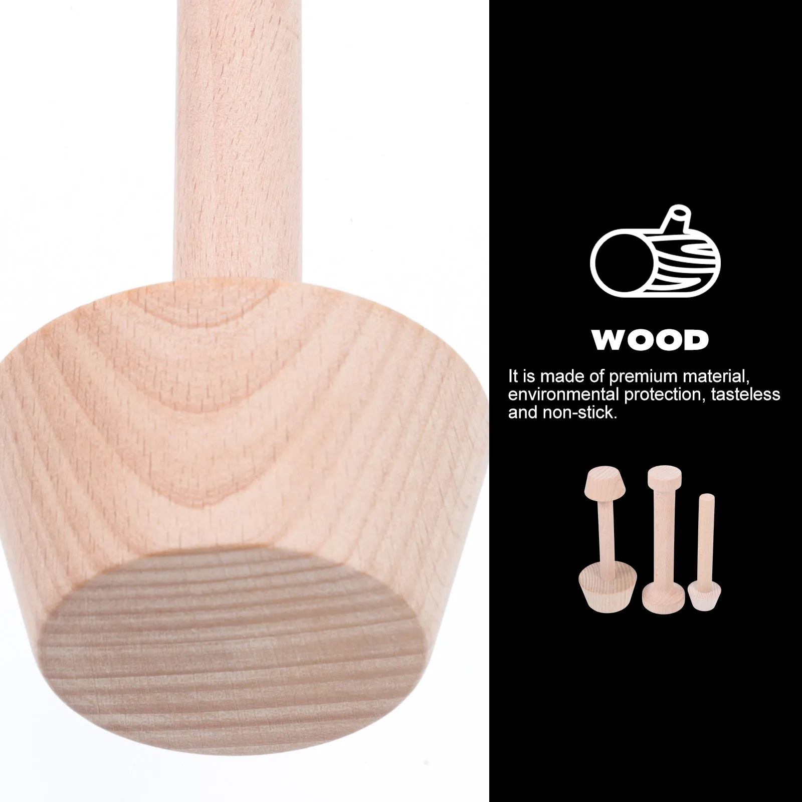 

3pcs Wooden Egg Tart Baking Molds Reusable Non-Stick Diy Cake Muffin Mold Double-Side Kitchen Bakeware For Home Party Dessert