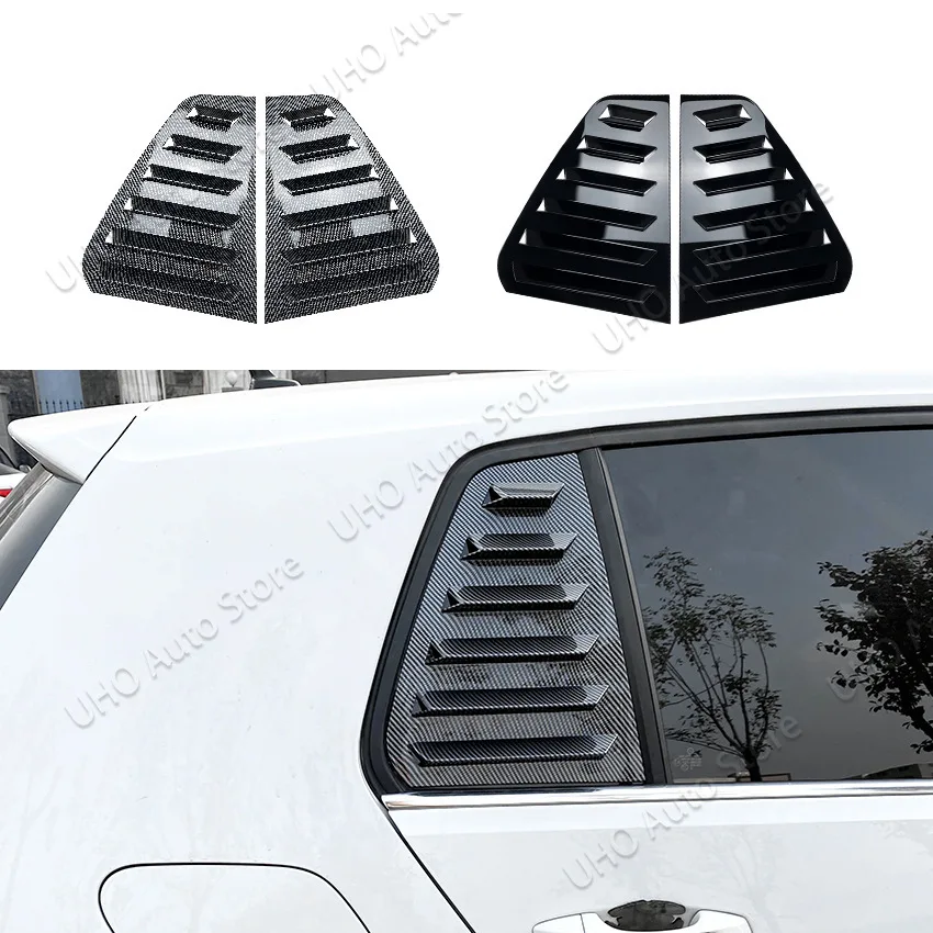 2PCS Car Rear Shutter Cover Trim Window Louver Side Vent Trim For VW GOLF 6 GOLF 7 GOLF 7.5 GOLF 8 MK7/7.5/8/4 GOLF 4 GTI GTD R