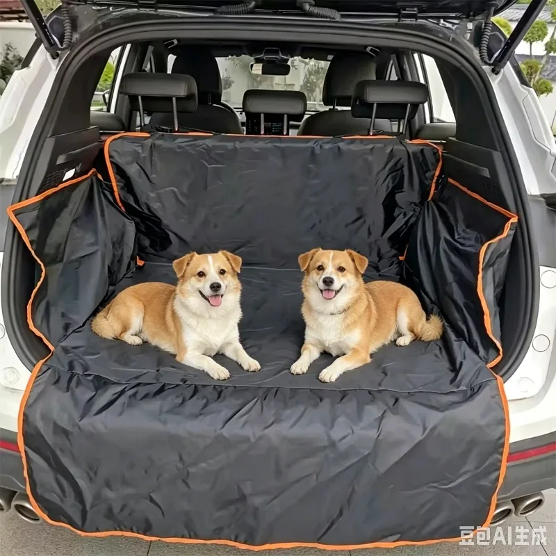 Waterproof Car Seat Cover Pet Travel Car Trunk Mat Oxford Cloth Dog Carrier SUV Cargo Liner for Dog Seat Cover Thickened Version