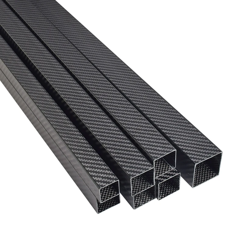 1 Piece Of 3K Full Carbon Fiber Square Tube High Strength Length 500mm OD 8 10 12 15 18 20 22 24 25 26 28mm Twill Matte