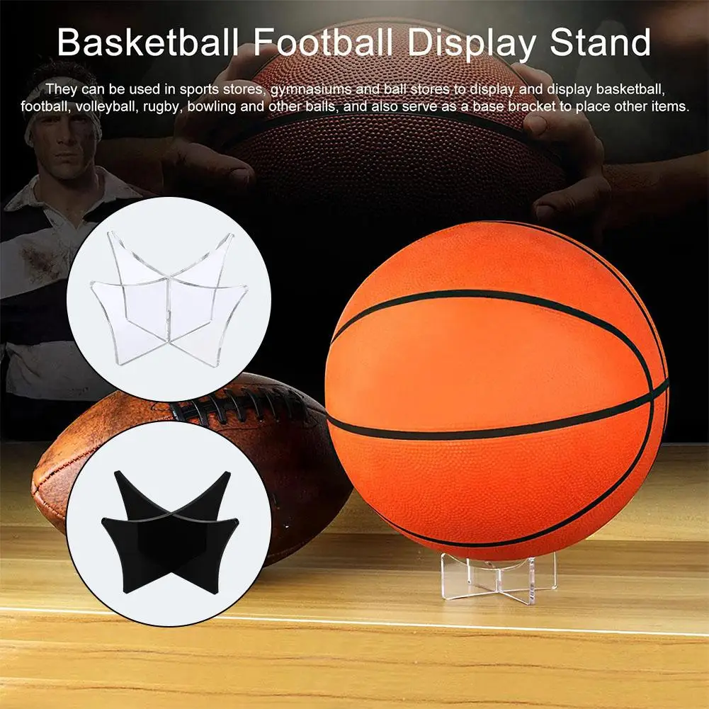 Transparent Ball Stand Basketball Football Volleyball Accessories Portable Detachable Adjustable Display Base Display Holde S4W6